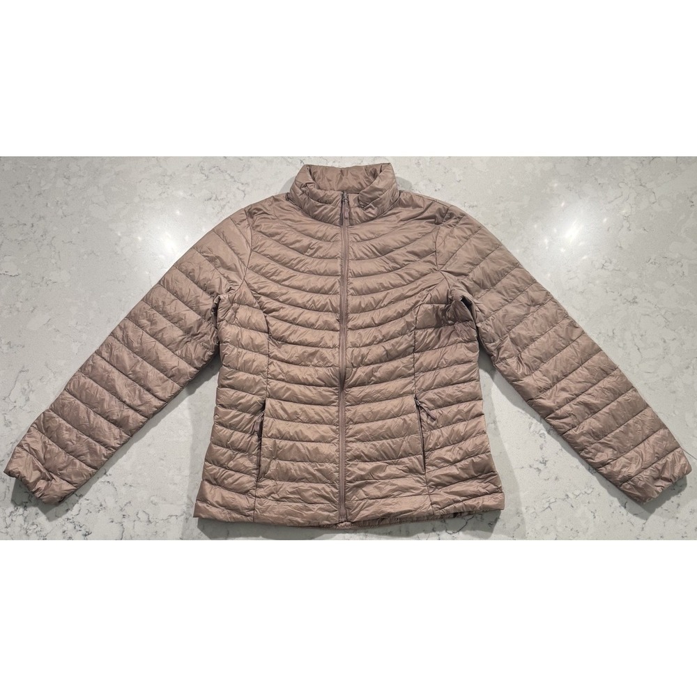 32‎ Degrees Ultra Light Down Packable Jacket Womens Medium Metallic Taupe